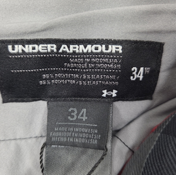 NWT Under Armour Men's Loose Fit Heat Gear Plaid Flat Front Golf Shorts Size 34 - Picture 9 of 11